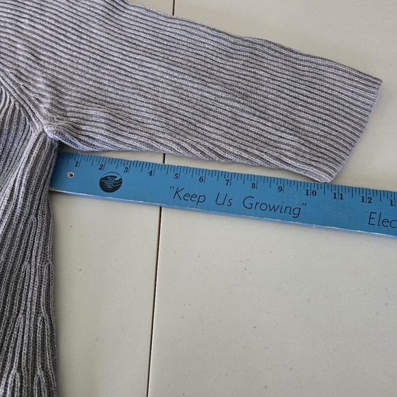 Cato Open Cardigan Size 14/16W Sparkling Gray Swing Career Feminine Academia - Picture 9 of 15